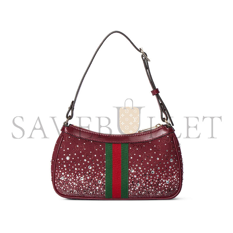 GUCCI OPHIDIA CRYSTALS SMALL SHOULDER BAG 841341 (26*15*6.5cm)